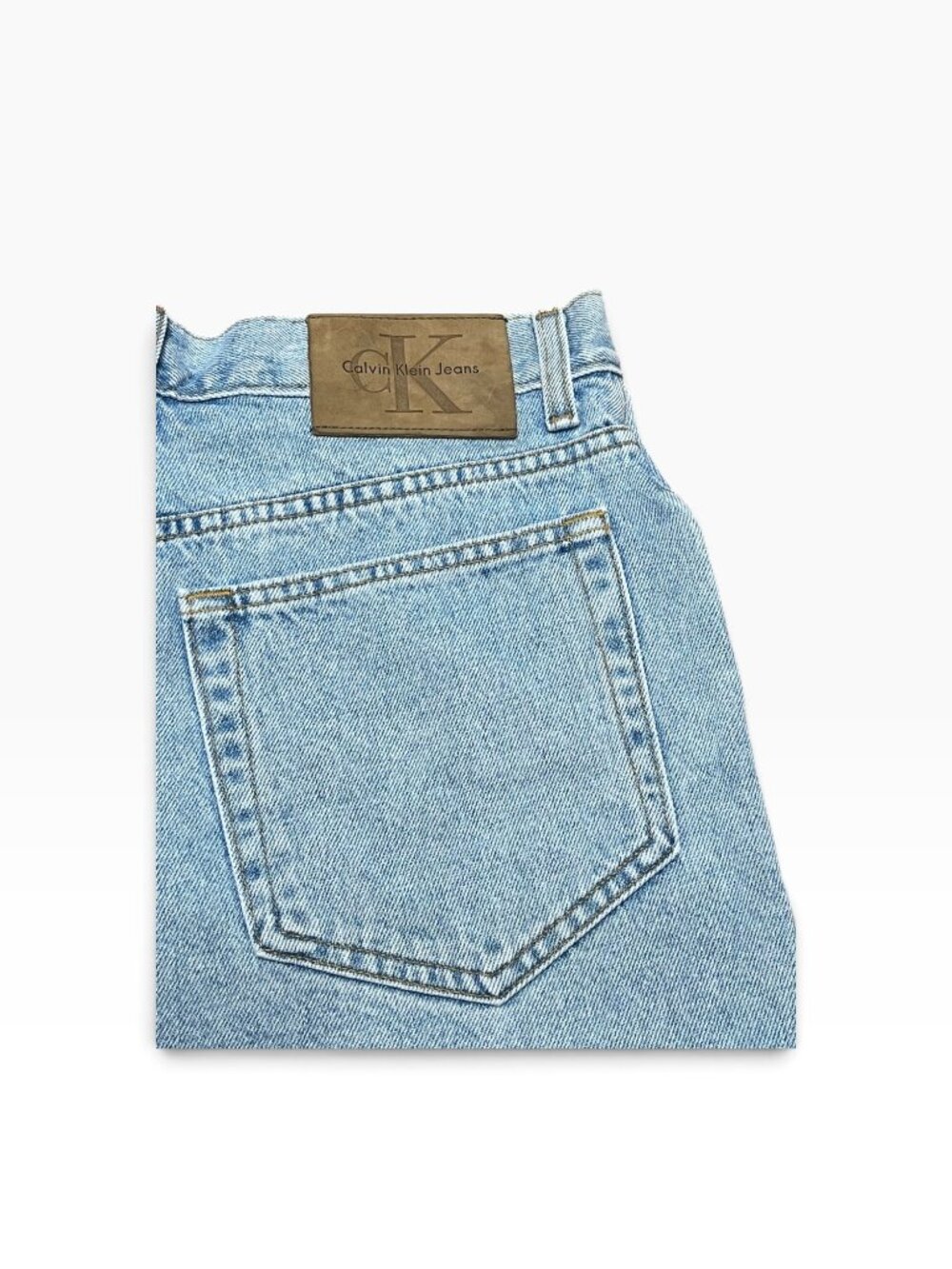 Vintage 90s Cutoff Denim Shorts Calvin Klein sz 13 Made in USA - Picture 7 of 11